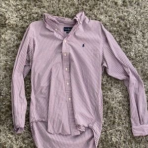 Ralph Lauren classic fit pink plaid (15.5 34/35)